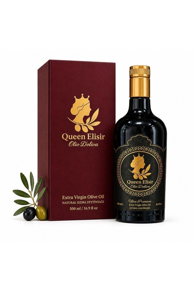 Queen Elisir Premium Hediye Kutulu Erken Hasat Soğuk Sıkım Zeytinyağı - 500ml