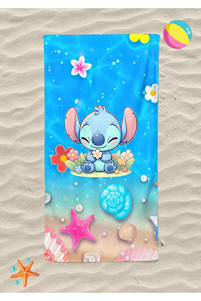 Erays Home Παιδική πετσέτα παραλίας με σχέδιο Stitch, ψηφιακής εκτύπωσης, βαμ...