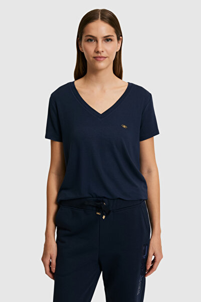 U.S. Polo Assn. Kadın Lacivert Basic Tişört 50321833-VR033