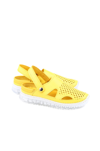 stato Mirel Genuine Leather Perforated Women's Sandals Daily Comfortable Ligh...