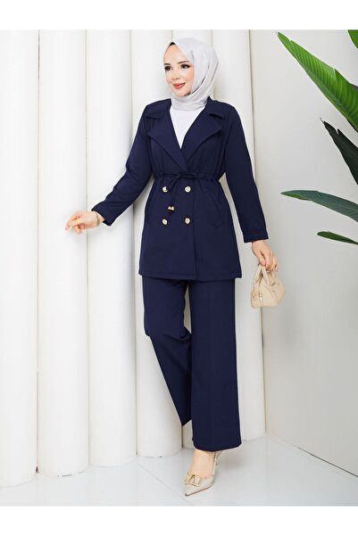 modapark.ist Kadın Beli Tünelli Blazer Ceket Takım