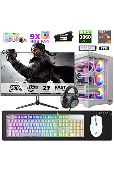 XASER Star X60 Ryzen 7 5700X 16GB Ram 1TB M.2 NVMe SSD 12GB RTX3060 27" 300Hz...