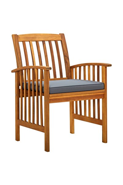 vidaxl Set mobilier de gradina cu perne, 3 piese, lemn masiv salca¢m