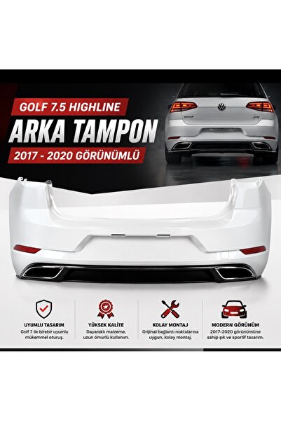 Bosch Golf 7.5 beyaz arka tampon 7.5 difüzör 2012-2020 uyumlu LC9A