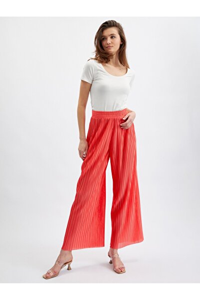 ORSAY Red women's wide-led trousers