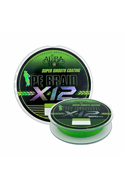 Albastar Carrier 12x Pe İp Misina FLUO GREEN-0.10MM - 150M - 10.30KG