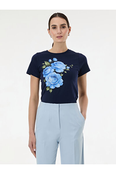 ORSAY Tricou de damă albastru închis cu imprimeu