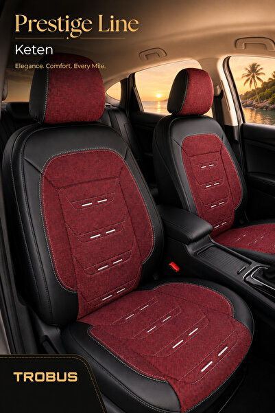 TROBUS Seat Arona 2017+ Compatible Prestige Line Linen Series Red Black Seat ...