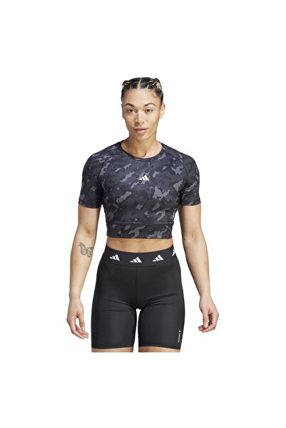 adidas Femei& # x27;s Techfit Print Crop Top L