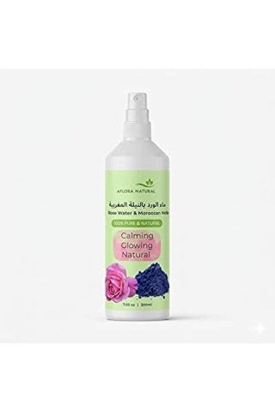 AFLORA Rose Water with Moroccan Nila (200ml) – Brightening & Clarifying Facia...