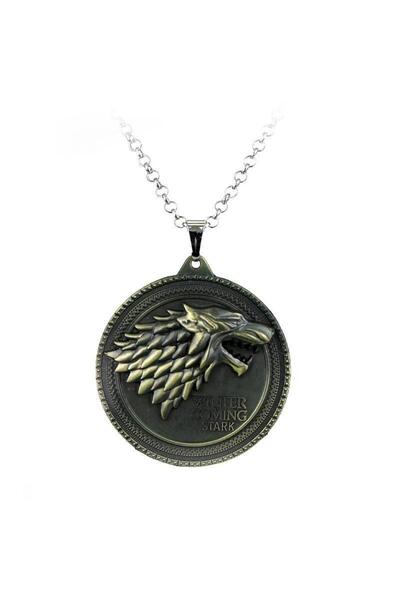 Game of Thrones Lantisor Cu Pandantiv Iarna se apropie Lupul din Casa Stark B...