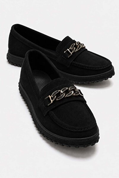 CCWAY AYAKKABI Pantofi de damă casual cu lanț colorat anti-alunecare, piele i...