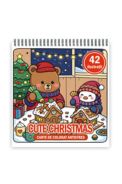 Legendary Gifts Carte de colorat, 50 de ilustratii Cute Christmas, 106 pagini...