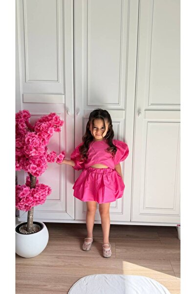 RÜYA KİDS Girl's holiday summer 2-piece top and bottom set