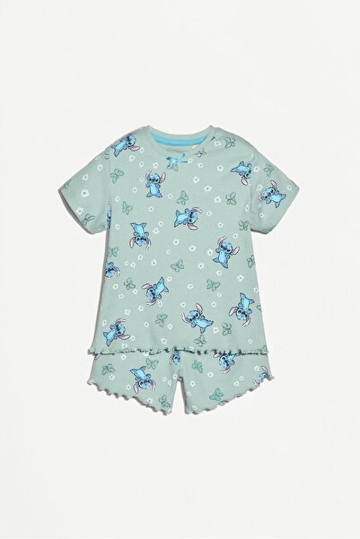 LEFTIES Stitch ©Disney fitilli kısa pijama takımı