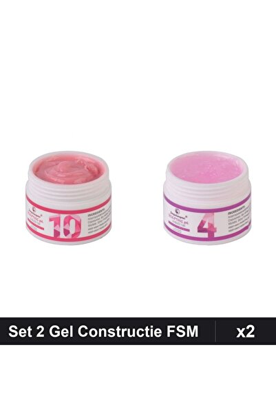 Makeup Set 2 Gel Constructie UV LED FSM 15g, Nuante 10 04, Unghii Gel