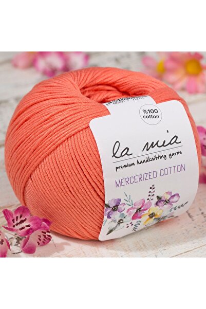 LA MİA YARNS La Mia Mercerized Cotton Turuncu El Örgü İpi - 13