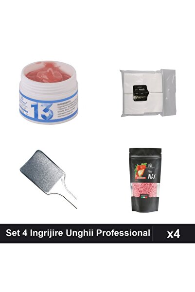 Makeup Set 4 Piese Ingrijire Unghii, Gel Constructie UV LED 15g, Pila Calcaie...