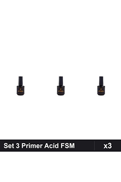 Makeup Set 3 Primer Acid FSM 15ml, Pregătire Bază Ojă Semipermanentă, Manichi...