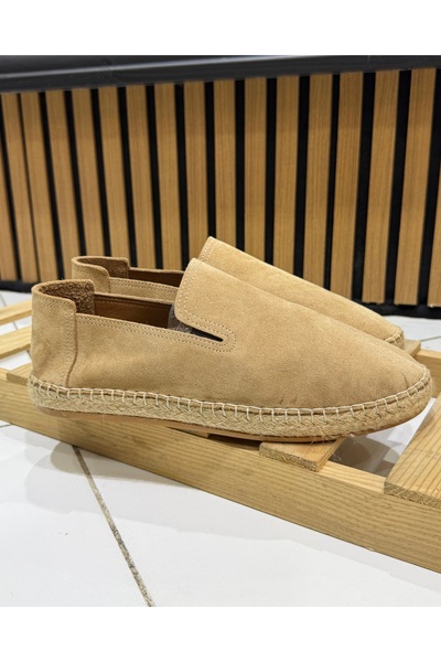higo El Yapımı Hakiki Deri Bağcıksız Erkek Espadril Ayakkabı