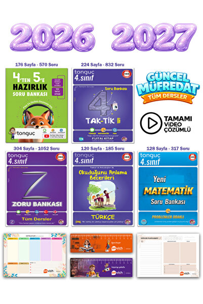 Tonguç Yayınları 5. Sınıf 4 ten 5 e Hazırlık Soru Bankası 4. Sınıf Şampiyon Y...