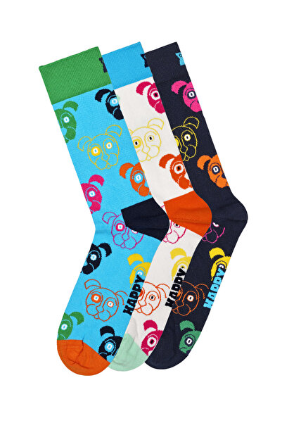 Derimod Happy Socks Set de șosete din bumbac cu modele multicolore pentru băr...