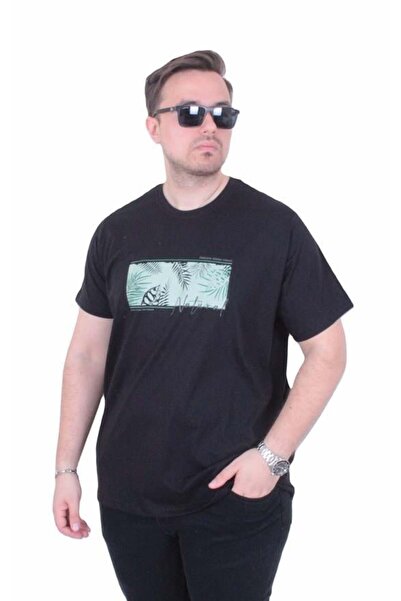 Starbattal Tricou pentru bărbați, mărime mare, cu gât în formă de O, Natural ...