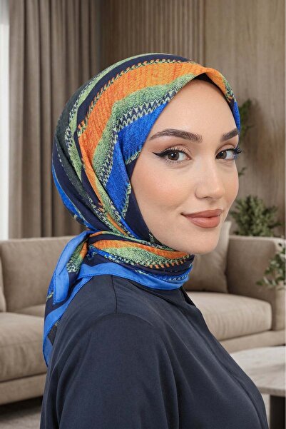 Big ModaEbrar وشاح ناعم منقوش - 009