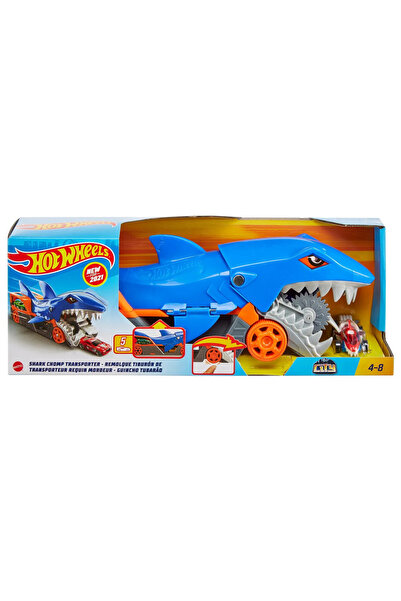 HOT WHEELS SHARK BITE TRANSPORTER WITH INCLUDED CAR