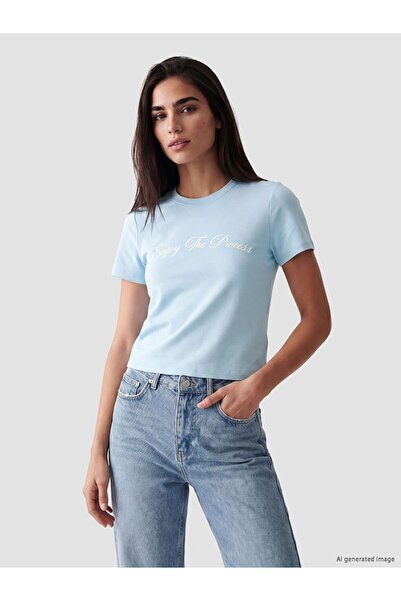 LC Waikiki Lcw Vision Crew Neck Embroidered Women's T-Shirt