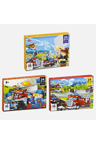 Zumzeria Mini Firefighter Puzzle 3 Models (24 Pieces) 25x17.5cm