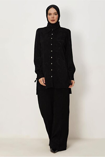 Alvina Shirt Collar Jacquard Suit 46568