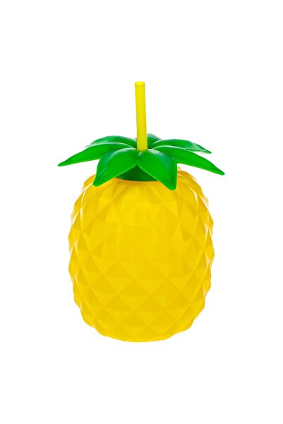 Zumzeria 3D Pineapple Shaped Plastic Cup with Straw 800ml