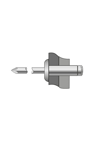 BRALO Set 500 x Pop-nituri Cap Bombat Aluminiu / Aluminiu-4 X 12