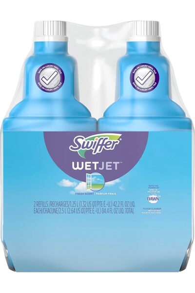 Swiffer محلول ويت جيت لتنظيف الأرضيات الخشبية، منتج تنظيف متعدد الأغراض، برائ...