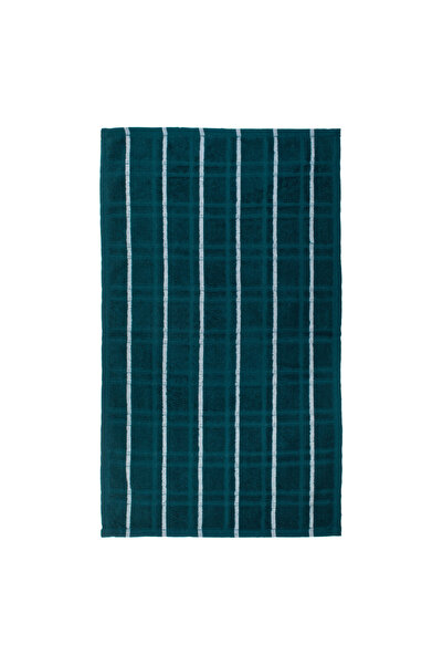 Zumzeria Prosop de bucătărie Petrol cu model în carouri texturat 35x60cm