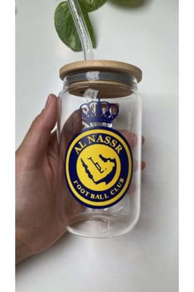NASAQ Al-Nassr Logo Glass Cup 400ml