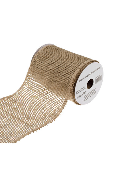 Zumzeria Panglică decorativă bej pentru bradul de Crăciun 4m x 11.5mm