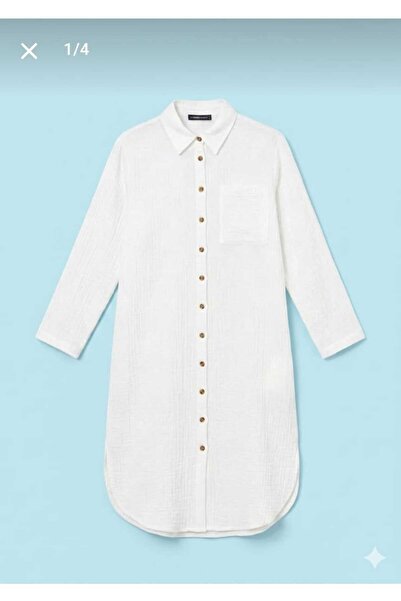 beyazzambak_müslin Muslin Fabric Shirt Dress