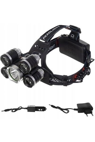 BEMİ Headlamp, 5 LED, 4 lighting modes, 6800mAh battery, dimensions 5.5x9cm, ...