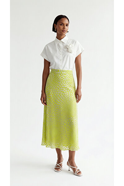 Exquise Polka Dot Midi Length Regular Skirt