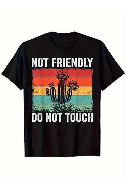 yiou trendy clothing تي شيرت رجالي بطبعة "Do Not Touch"