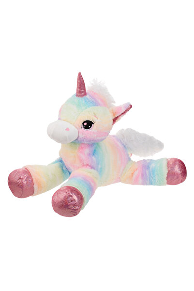 Zumzeria Unicorn de pluș roz curcubeu cu sclipici 65cm