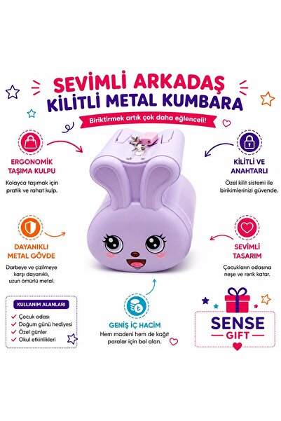 Sense Kilitli Metal Kumbara S-265-MO
