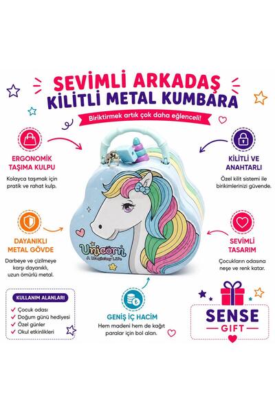 Sense Kilitli Metal Kumbara S-269-MA