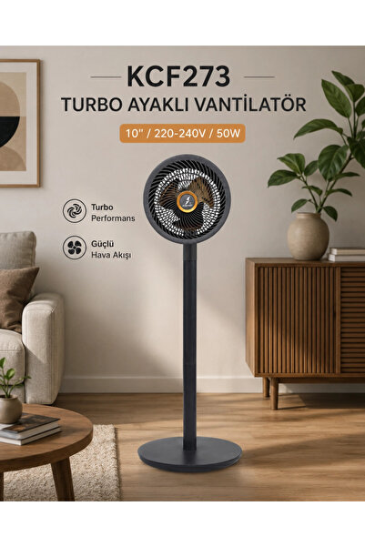 Kendal K2 KCF273 Turbo Ayaklı Vantilatör 50W 10’’