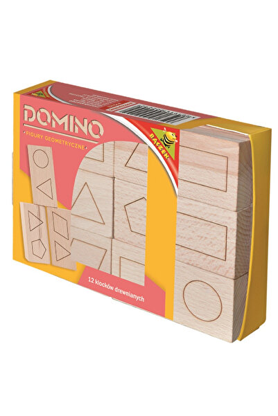 baczek Domino din lemn - figuri geometrice