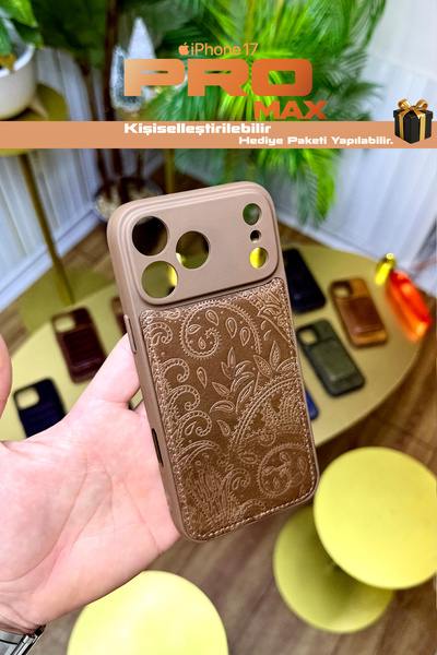 CüzCan iPhone 17 Pro MAX Uyumlu Hakiki Deri Magsafe Premium Kılıf