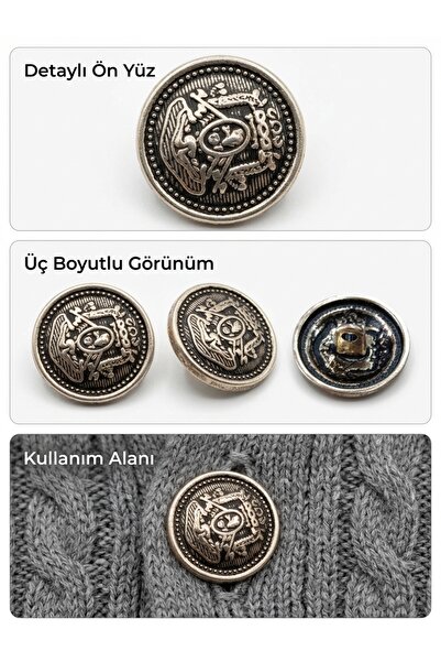 Savio BRONZ METAL DÜĞME 6LI PAKET