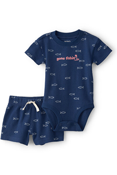 Carter's Baby Boy Body Shorts Set 3 Months-24 Months Blue